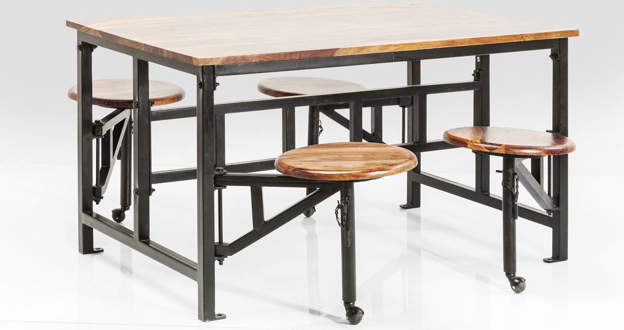 Tisch+Hocker Space 5-tlg. 140x89cm Tisch+Hocker Space 5-tlg. 140x89cm